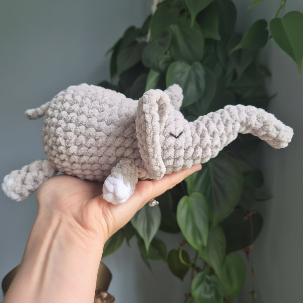 Sleepy Elephant Crochet Pattern - No Sew | Digital PDF Download