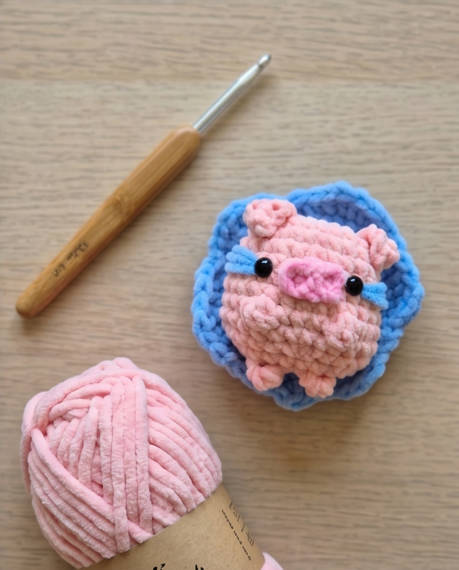 Crying Puddle Pig Amigurumi Crochet Pattern