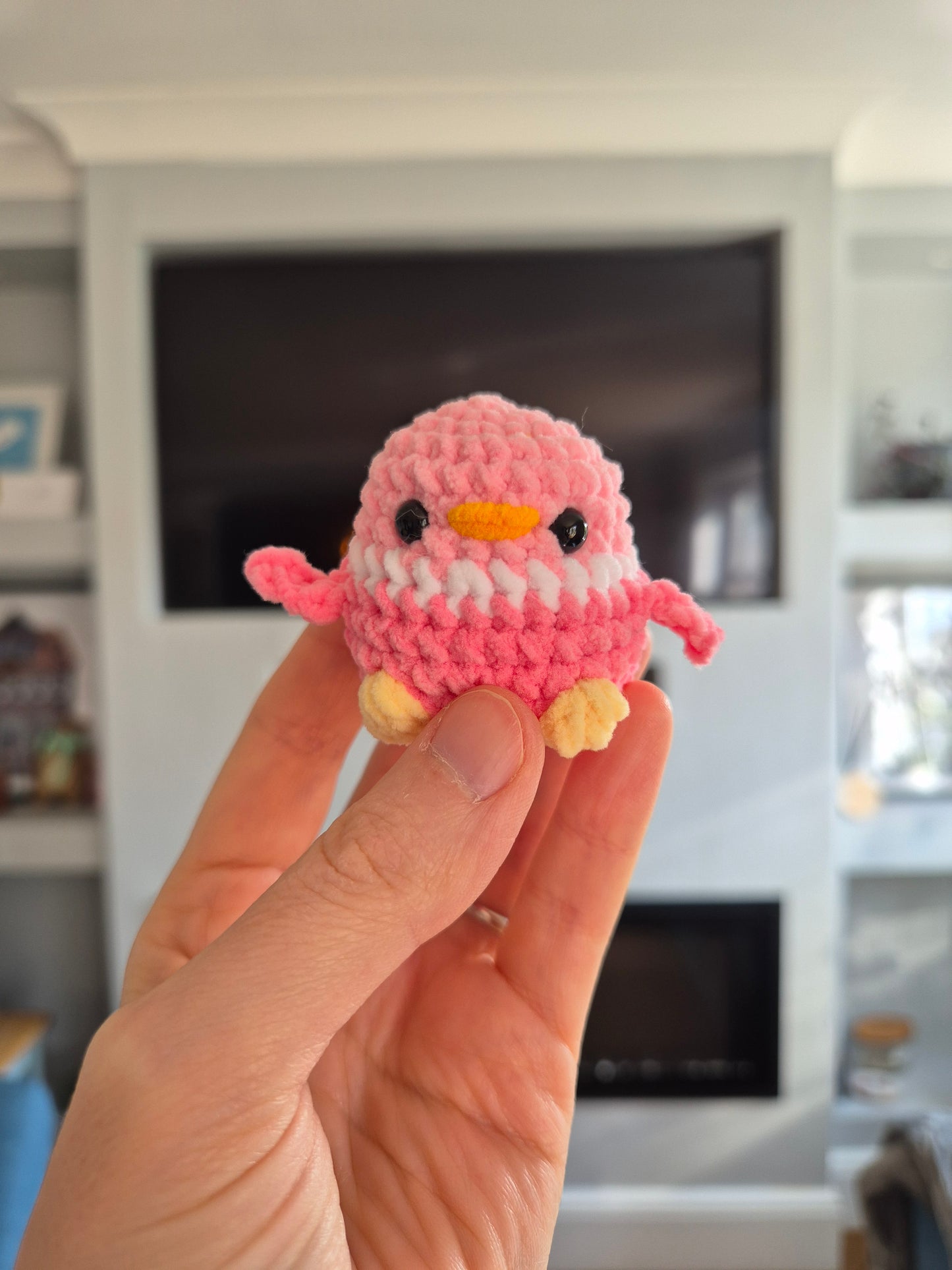 Mini Crochet Bird Keychain