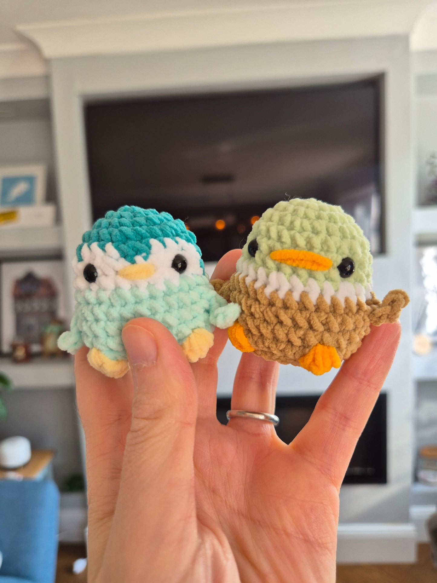 Mini Crochet Bird Keychain