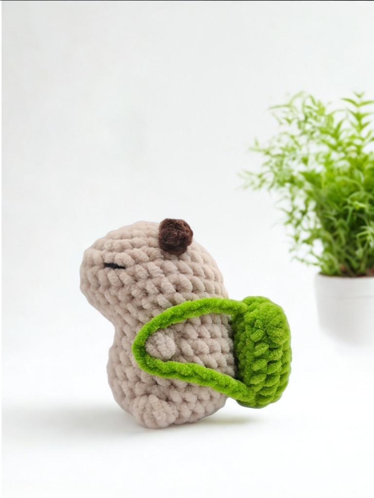 Beginner Friendly capybara crochet kit with video guides