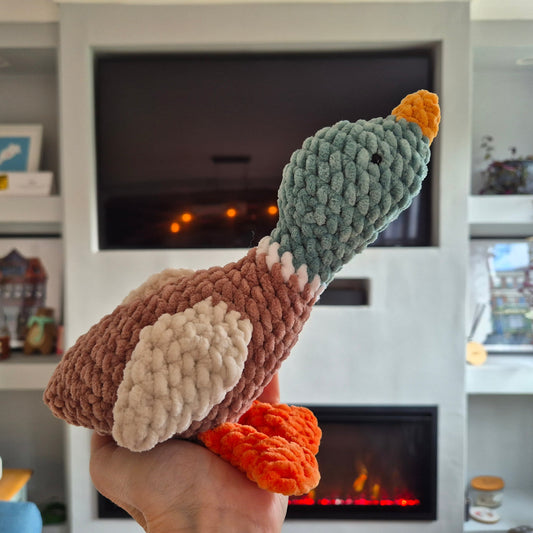 Crochet duck sitting upright digital pattern