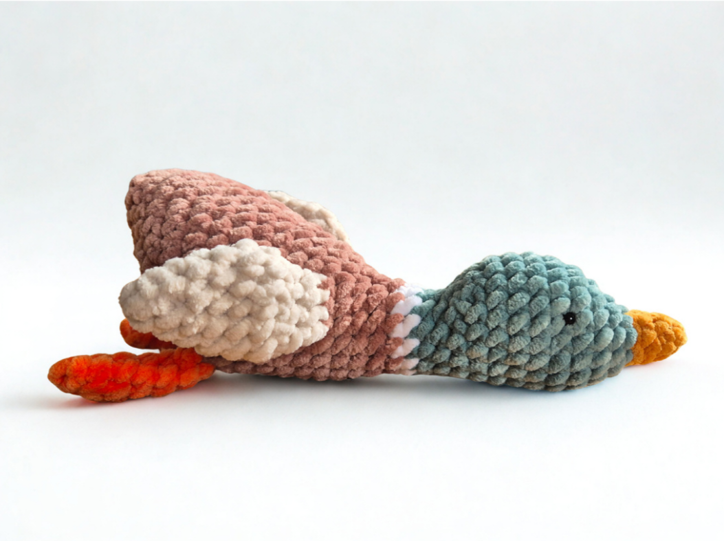 Mallard duck crochet plush