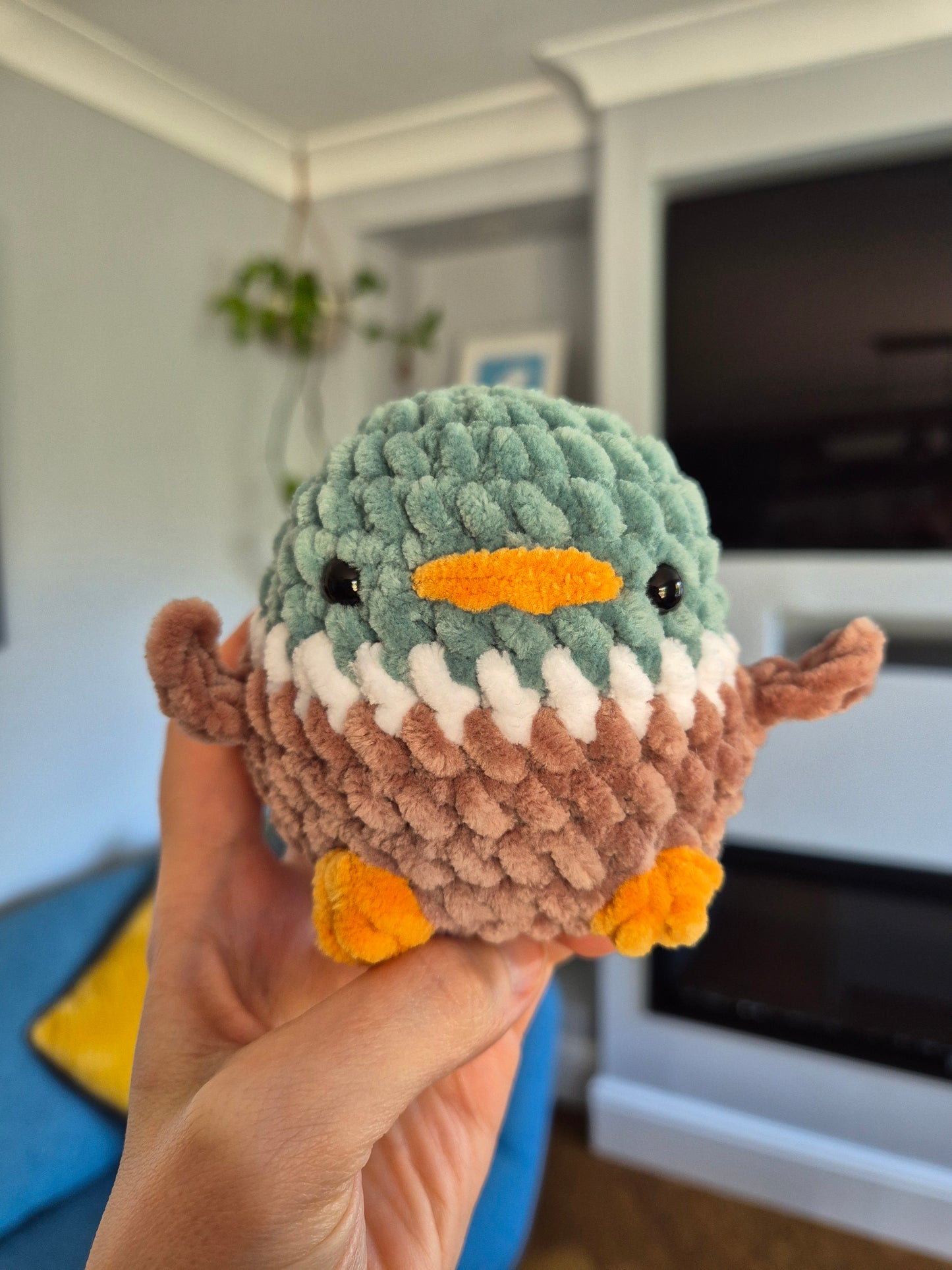Crochet Mallard Duck Pattern - No Sew | Chubby Amigurumi Digital PDF