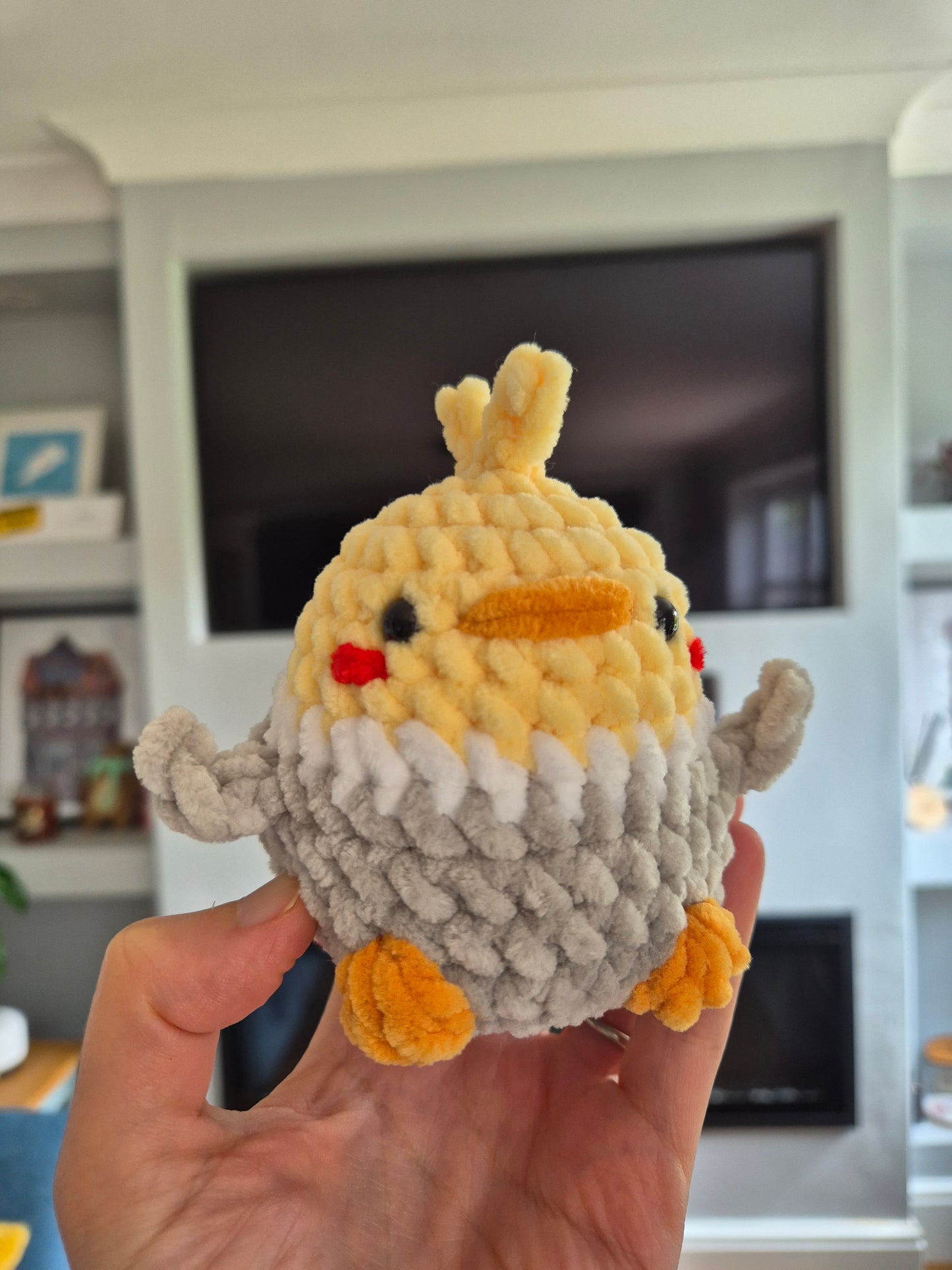 Chubby Cockatiel Crochet Pattern - No Sew | Digital PDF Download
