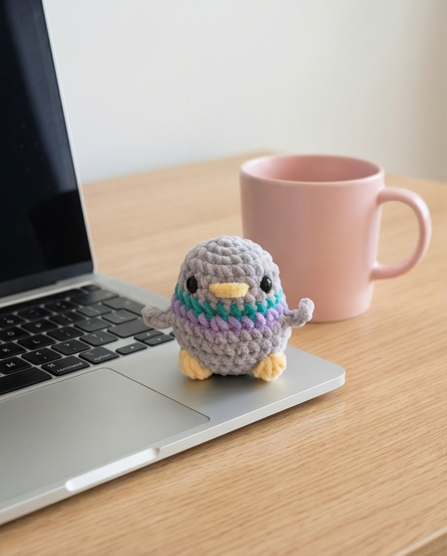 Chubby Pigeon Crochet Pattern - No Sew | Digital PDF Download