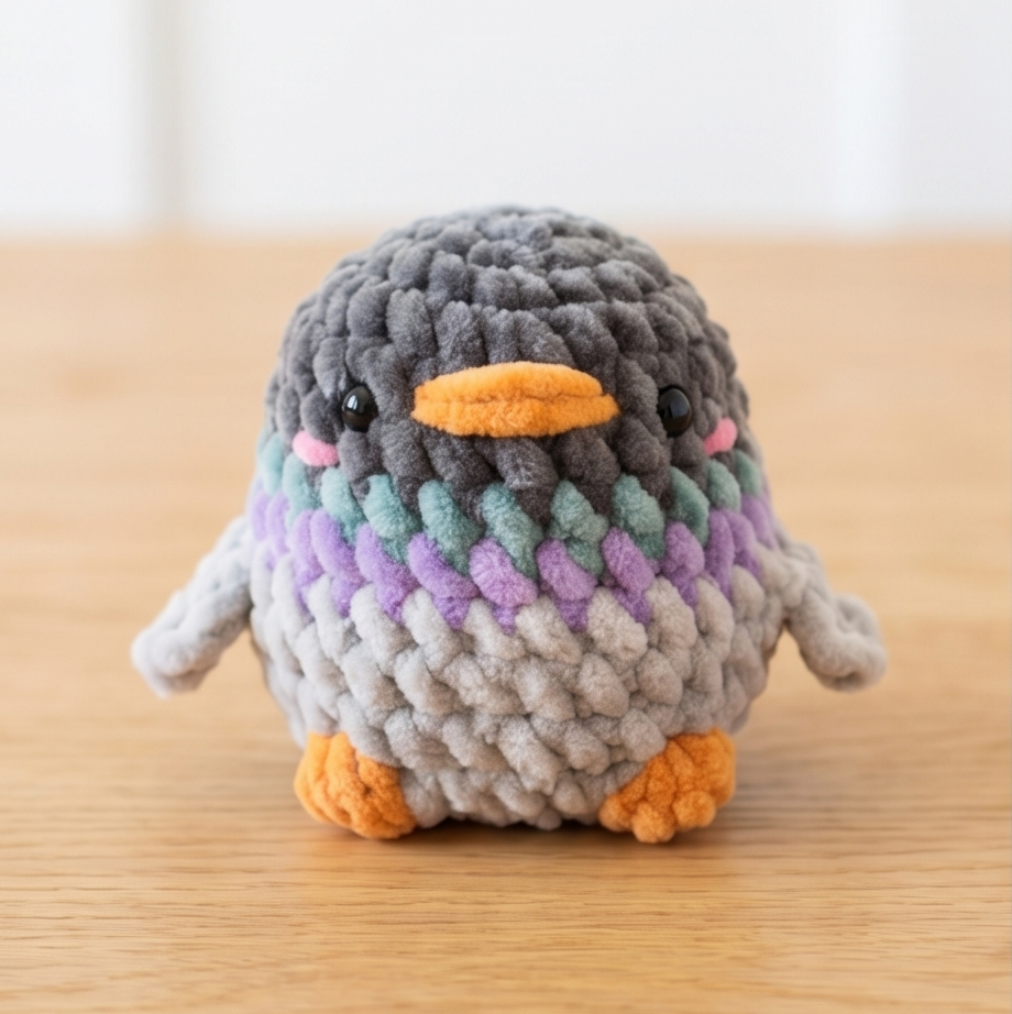 Chubby Pigeon Crochet Pattern - No Sew | Digital PDF Download
