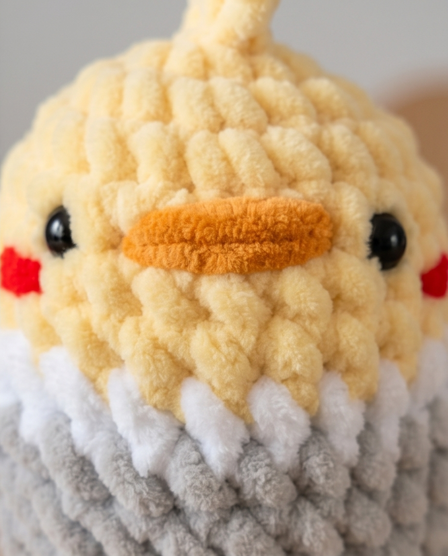 Chubby Cockatiel Crochet Pattern - No Sew | Digital PDF Download