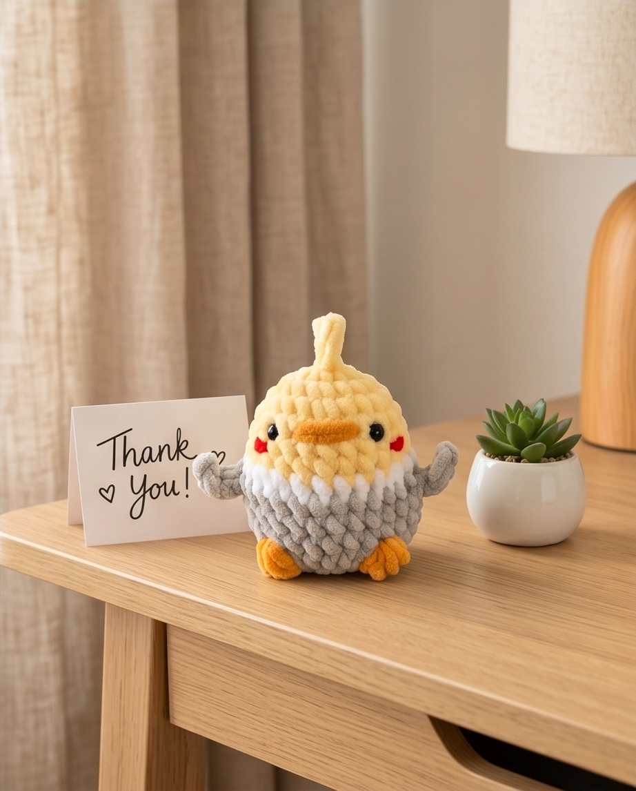 Chubby Cockatiel Crochet Pattern - No Sew | Digital PDF Download