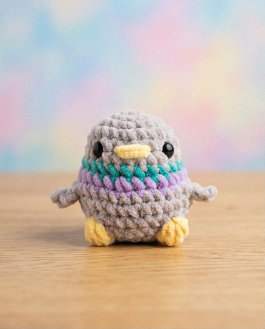 Chubby Pigeon Crochet Pattern - No Sew | Digital PDF Download