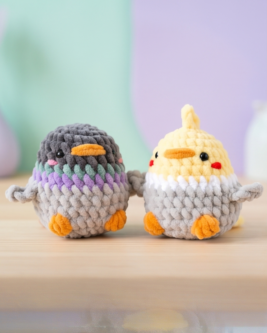 Chubby Birds Bundle Crochet Pattern - No Sew | Digital PDF Download